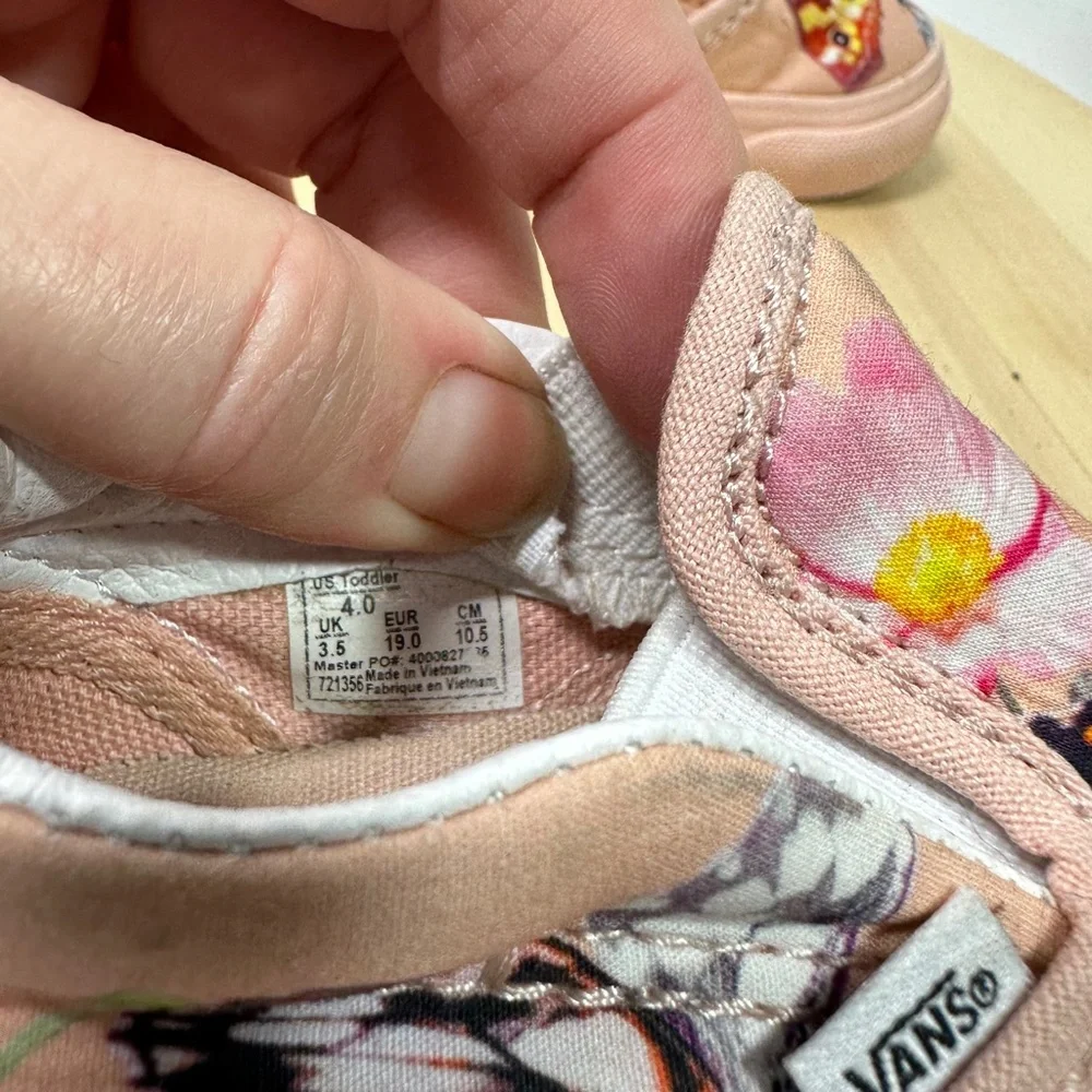 Vans Pink Butterfly Slip-On Baby Shoes